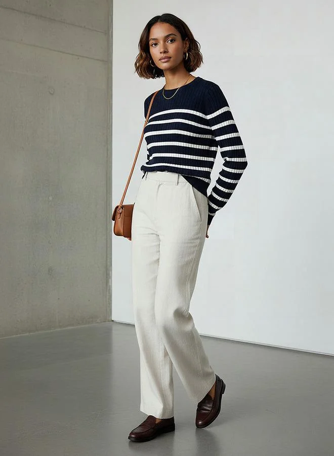 Splash FAV Striped Crew Neck Sweater