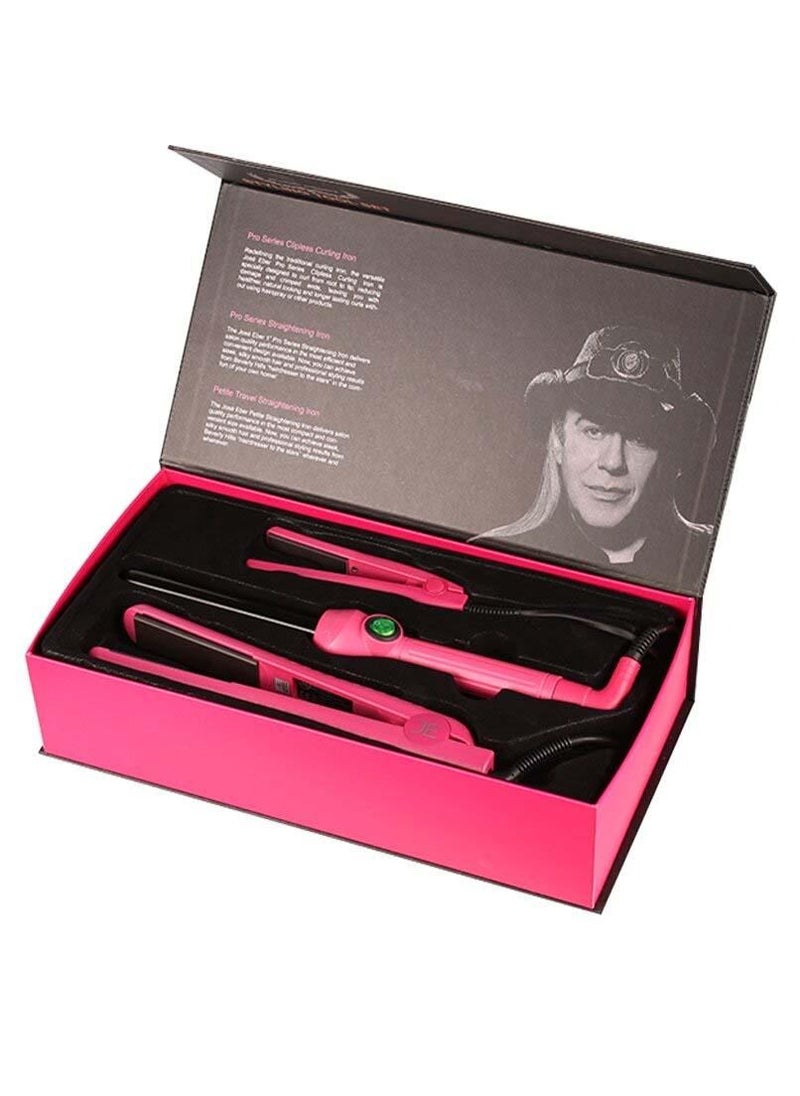 JOSE EBER Jose Eber Styling Tool Set 19mm Color Pink  - Image 1