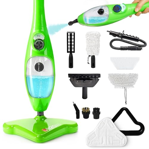 H2O H2O 5in1 MultiPurpose Handheld Steam Cleaner Adjustable Height Removable Tank Large Capacity Rapid Heat Up Steam Control Lightweight High Pressure 