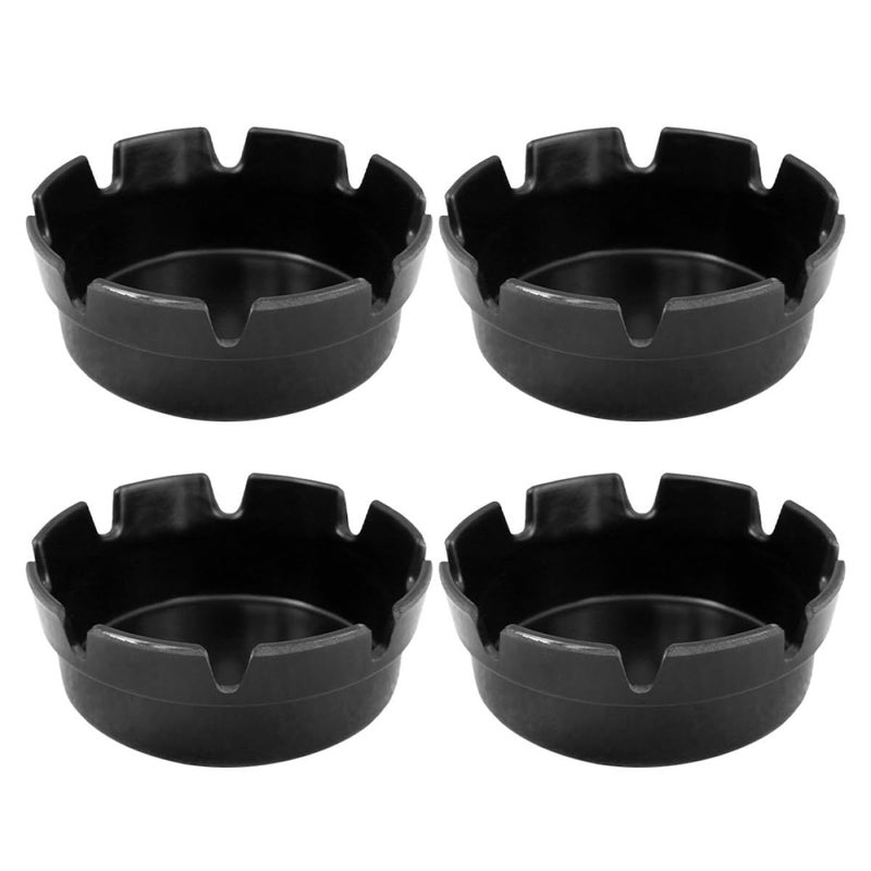 Black Plastic Fireproof Ashtray 8 Slot Cigarette Smoking Box Indoor Outdoor - Image 2