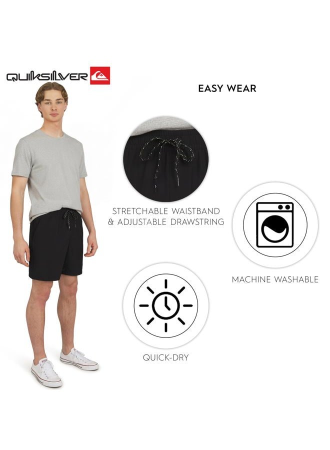 QUIKSILVER شورتات هجينة نشطة للرجال بقصة عادية وخصر مرن ومناسبة للماء (S-XXL)، أسود، L - Image 5