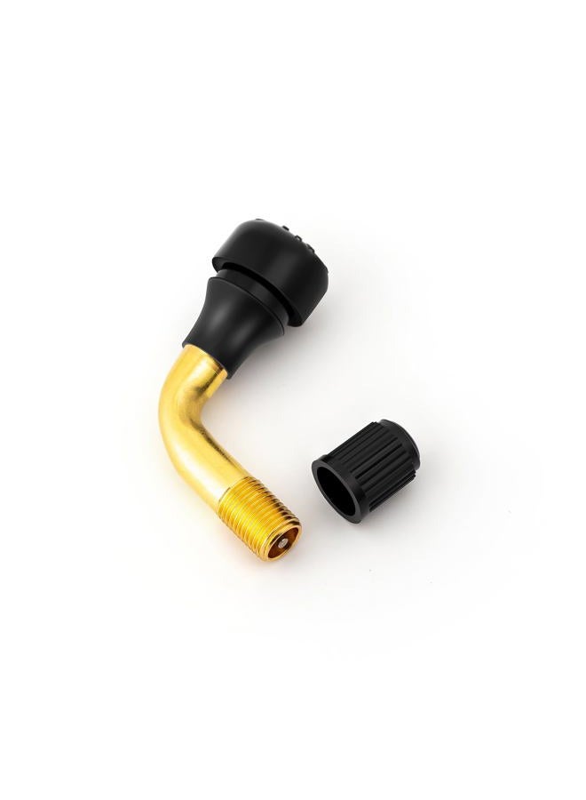 PaoWin PVR50 Valve Stem Bent 90 Degree Angled, Brass Stem, Snap-in Rubber Base (Pair 2pcs), Tubeless Tire Rim, Motorcycle Scooter ATV (Applicable Diameter 8.8mm) - Image 3