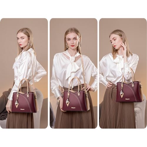 SiMYEER Satchel Purses and Handbags for Women Leather Crossbody Bags Shoulder Tote Bags - Image 2