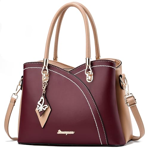 SiMYEER Satchel Purses and Handbags for Women Leather Crossbody Bags Shoulder Tote Bags - Image 1