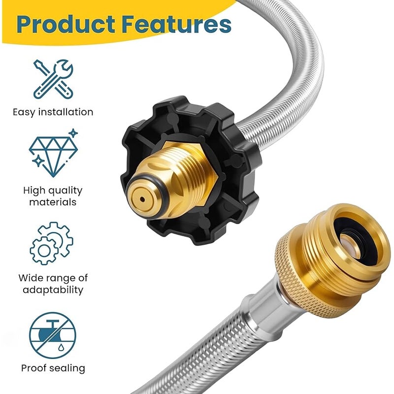 Aifeier ET Soft Rubber O-Rings and Propane Tank Gaskets, Hose Seal Ring Gaskets, Proof Sealing, Fit for All Soft Nose POL Fittings - Image 3