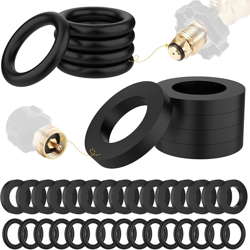 Aifeier ET Soft Rubber O-Rings and Propane Tank Gaskets, Hose Seal Ring Gaskets, Proof Sealing, Fit for All Soft Nose POL Fittings - Image 1