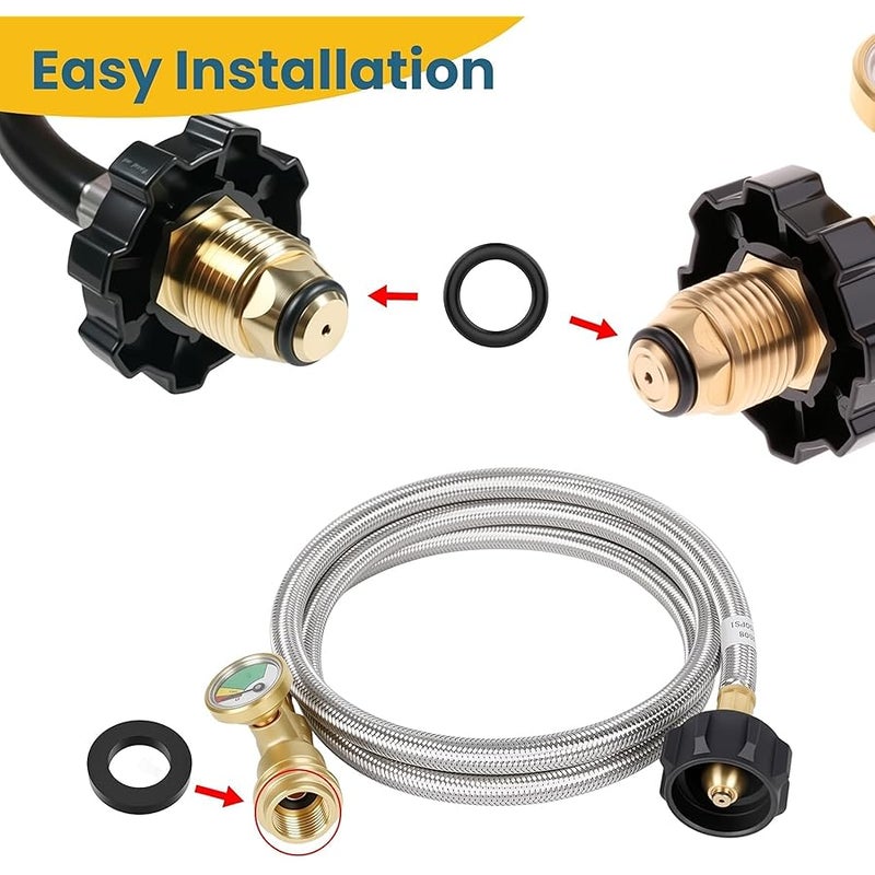 Aifeier ET Soft Rubber O-Rings and Propane Tank Gaskets, Hose Seal Ring Gaskets, Proof Sealing, Fit for All Soft Nose POL Fittings - Image 4