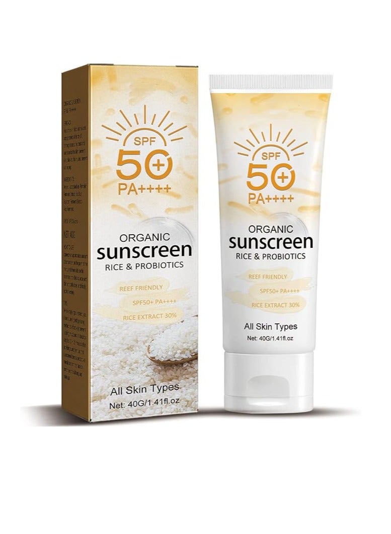 EELHOE SUN Protect & Moisture Sun Lotion Cream with SPF50 (40g), Moisturising Suncream with SPF50, Advanced Sunscreen Protection, Reduces Risk of Sun Allergies for Outdoor