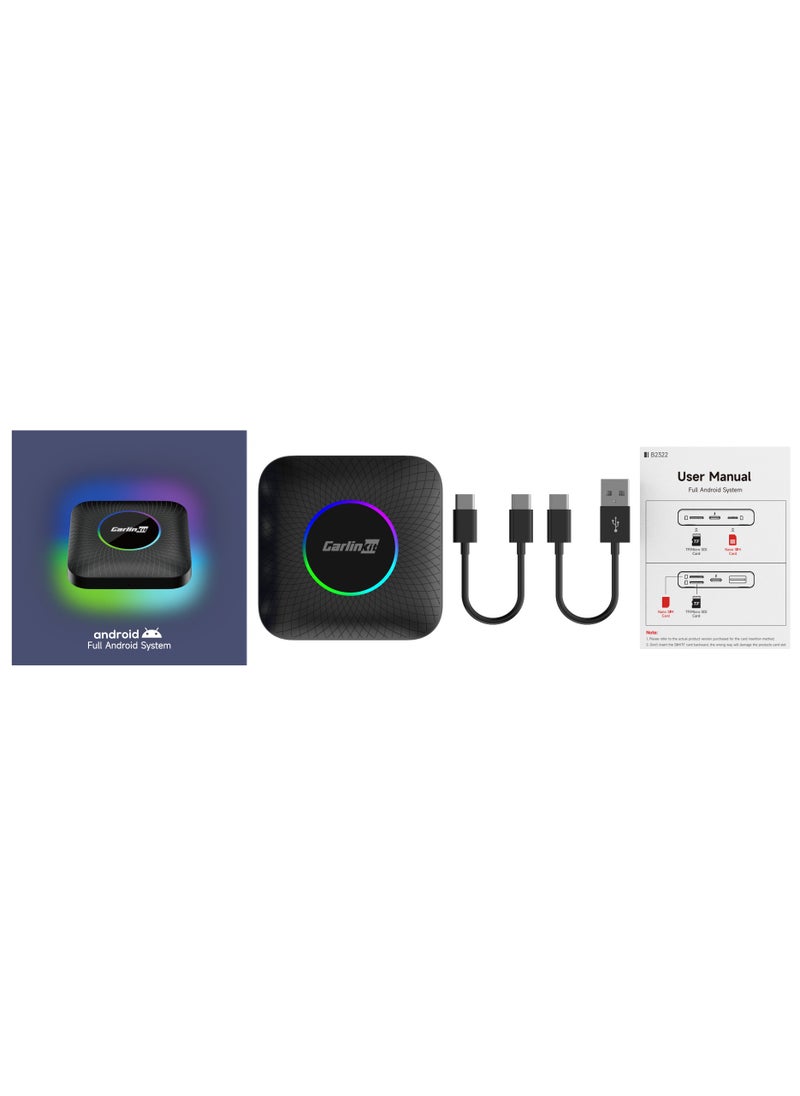 Carlinkit - Carlinkit TBox LED – Smart Android 13 Car Multimedia Box (8GB RAM + 128GB) with Ambient Light 2025 - Image 1