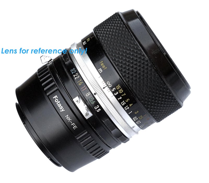 Fotasy Manual F Mount Lens to E-Mount Adapter, NK E Mount Adapter, Compatible with Nikon F Lens Sony a7 a7R a7s II III IV a9 a7c Alpha 1 a6600 a6500 a6400 a6300 a6100 a6000 a5100 a5000 a3500 ZV-E10 - Image 3