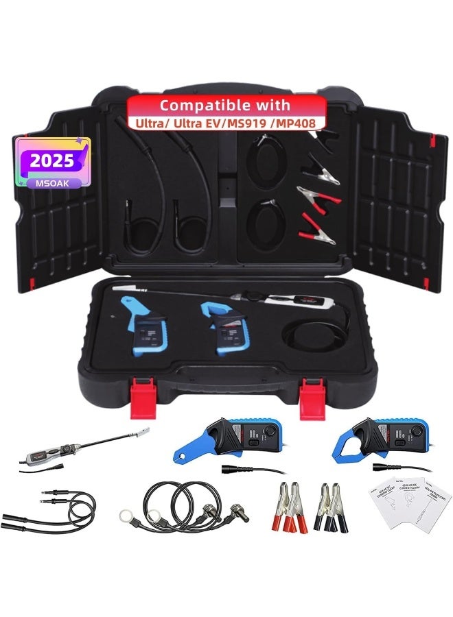 Autel Autel MaxiSYS MSOAK Oscilloscope Accessory Kit Work with MaxiFlash VCMI Ultra EV, Ultra, MS919 and MP408, 65A/ 650A AC/DC Current Clamp, Coil On Plug Probe, HT Extension Lead, 2*2pcs Battery Clip  - Image 2