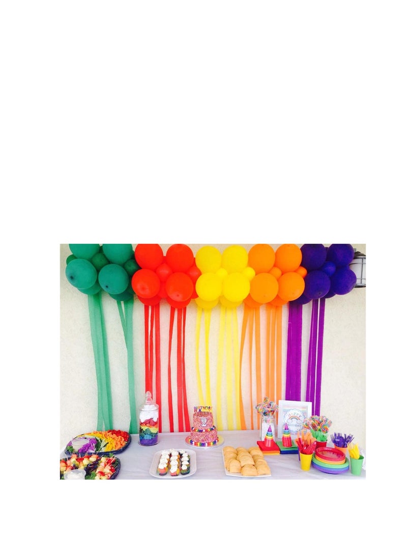 Flamingo 6 Rolls Colourful Crepe Paper(4.5CMx25M) Rainbow Crepe Streamers for Party Decorations(Orange,Blue,Green,Purple,Red,Yellow) - Image 5