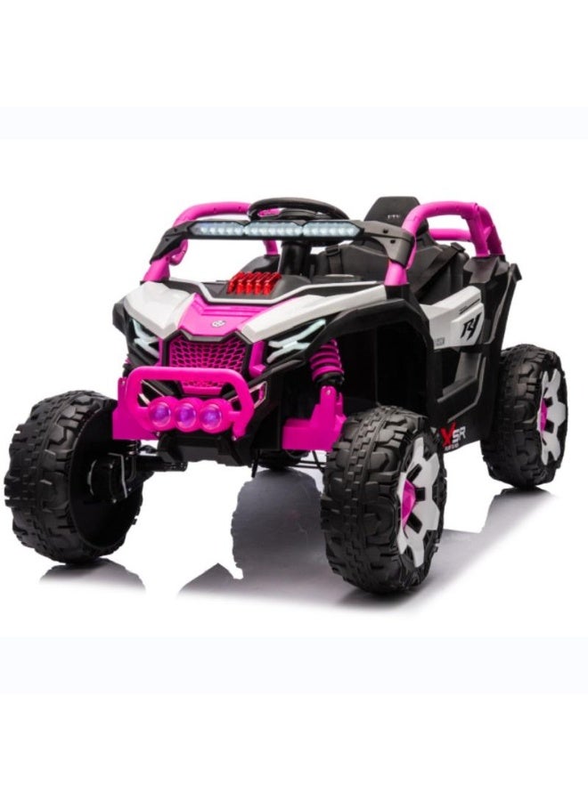 New Design Ride-On Electric Toy Car for Kids – 6V 4.5Ah×2 Battery, Safe & Fun, Plastic Build, Suitable for Ages 2–7 (Pink)