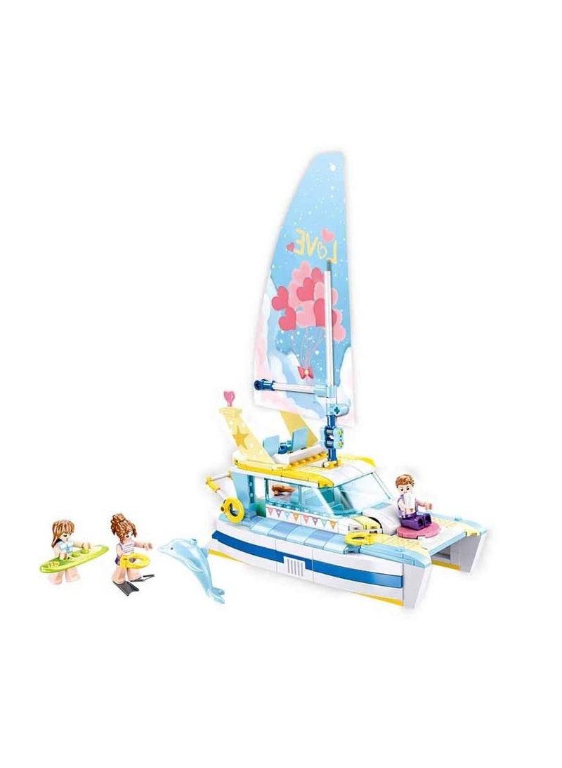 Sluban - Girls Dream Yacht Bricks Set 308 Pieces - M38-B0867 - Image 2