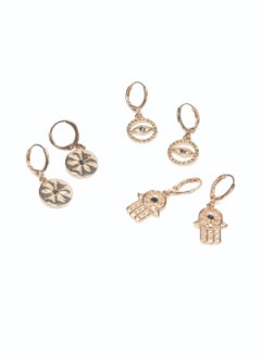 AMICA Set of 3 - Evil Eye Embellished Danglers  - Image 2