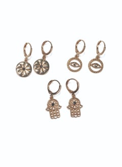 AMICA Set of 3 - Evil Eye Embellished Danglers  - Image 1
