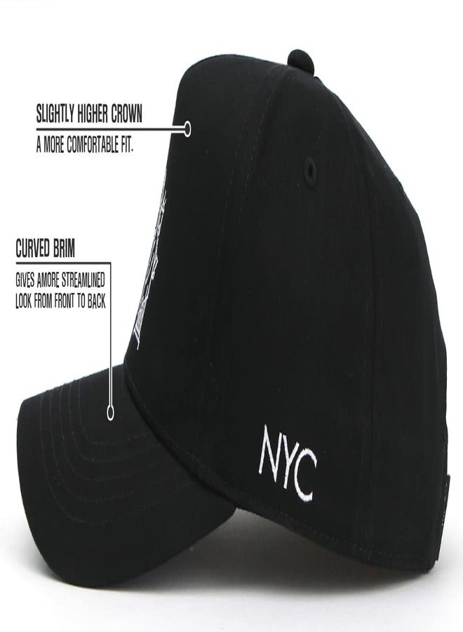 فليبر قبعة بيسبول قطنية مهيكلة بشعار تمثال الحرية من فليبر نيويورك، قابلة للتعديل (مقاس متوسط ~ كبير، أسود) - Image 4