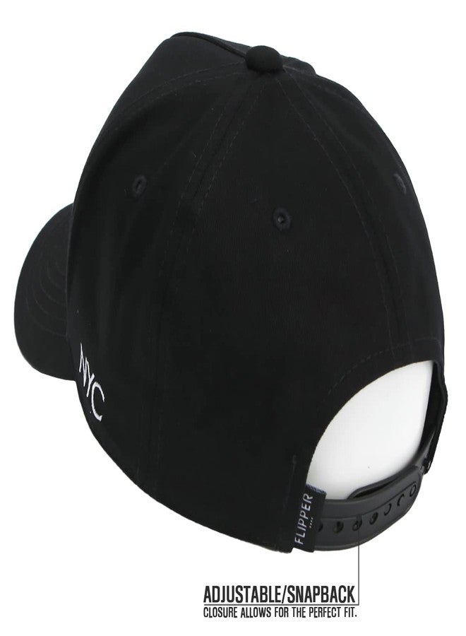 فليبر قبعة بيسبول قطنية مهيكلة بشعار تمثال الحرية من فليبر نيويورك، قابلة للتعديل (مقاس متوسط ~ كبير، أسود) - Image 5