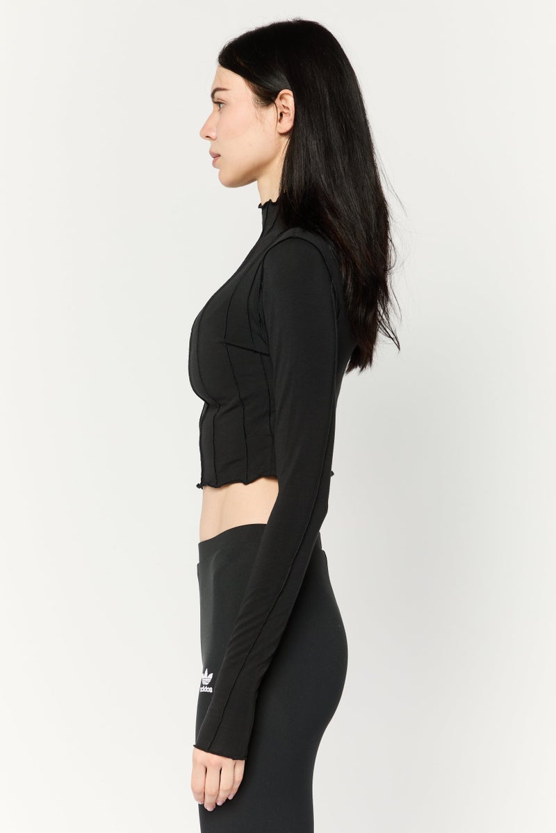 Reebok Women Sportswear FIt Long Sleeves Training Top, Black  - Image 3