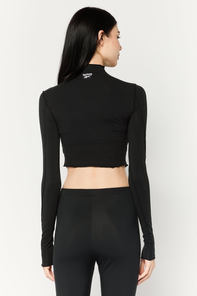 Reebok Women Sportswear FIt Long Sleeves Training Top, Black  - Image 4