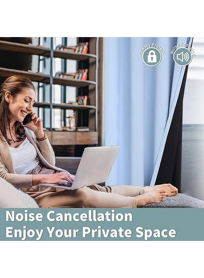 BFAM 100% Blackout Curtains for Bedroom with Black Liner, Thermal Insulated Thick Double Layers Total Light Blocking Grommet Window Curtains 1 Panel - Image 4