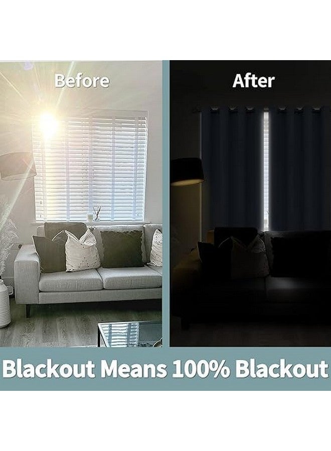 BFAM 100% Blackout Curtains for Bedroom with Black Liner, Thermal Insulated Thick Double Layers Total Light Blocking Grommet Window Curtains 1 Panel - Image 5