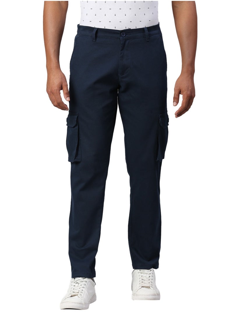 Dennis Lingo Men's Royal Blue Tapered Fit Cargo Pants  - Image 1