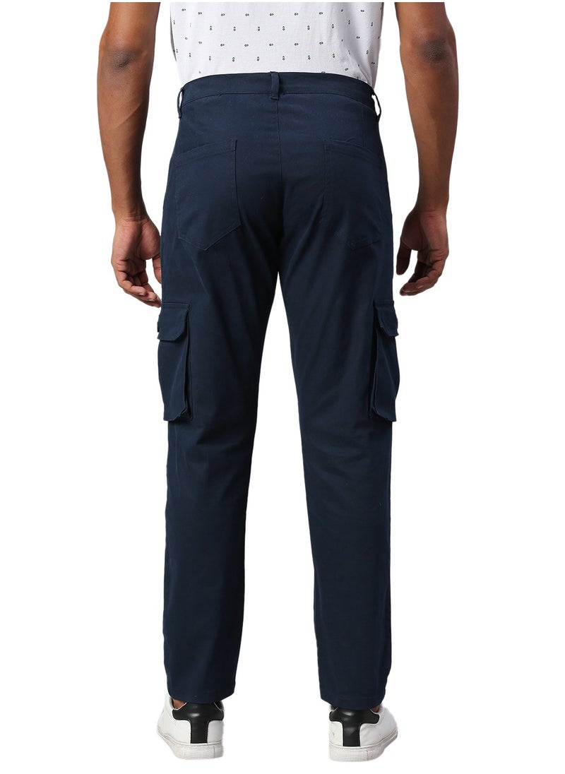 Dennis Lingo Men's Royal Blue Tapered Fit Cargo Pants  - Image 3