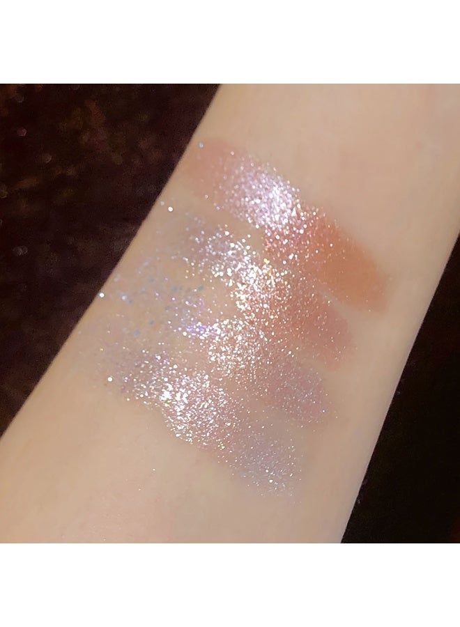 dikalu 9 Colors Glitter Sequin Eyeshadow Palette, Snowflake Theme - Image 3