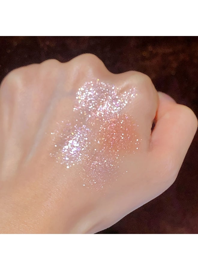 dikalu 9 Colors Glitter Sequin Eyeshadow Palette, Snowflake Theme - Image 2