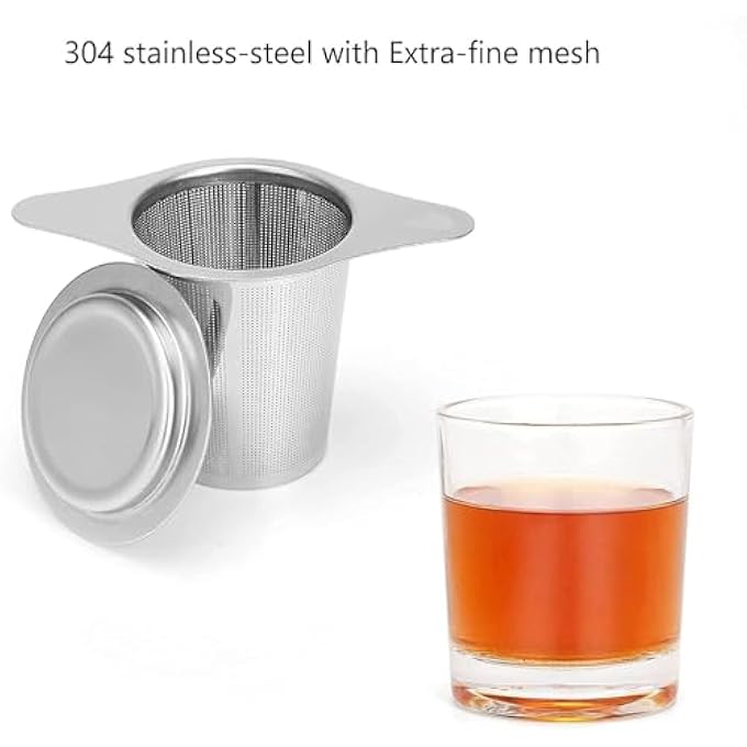 joyzzz Tea Infuser Stainless Steel Premium Large Capacity Tea Strainer With Dual Handles For Loose Leaf Tea Fine Mesh Filter For Hot Or Iced Tea Perfect For Cups Mugs And Teapots - Image 3