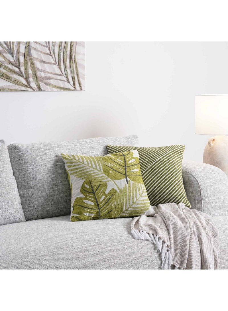 Pan Home Evulka Filled Cushion 45X45cm - Green - Image 1