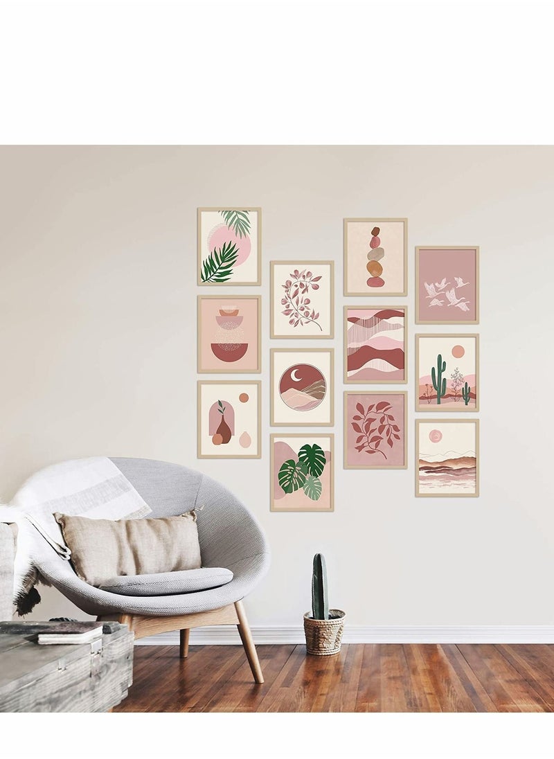 Excefore - Boho Wall Art Prints Southwestern Decor Set, Neutral Aesthetic Collage Kit, Travel Room Decorations for Living Bedroom Teen Girls - Image 1