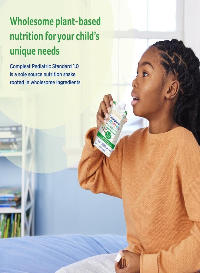 Compleat Pediatric Standard 1.0 Plant-Based Vanilla Nutrition Shake, 8g of Protein, 27 Vitamins & Minerals - Vegan Tube Feeding Formula, 8.45 Fl Oz (Pack of 12) - Image 4