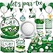 cocomigo 192pcs Golf Party Decorations Golf Birthday Decorations with Golf Plates and Napkins Set Pennant Banner Tablecloth Cupcake Topper Balloon Etc for Golf Birthday Party Decorations Serves 25 - Image 3