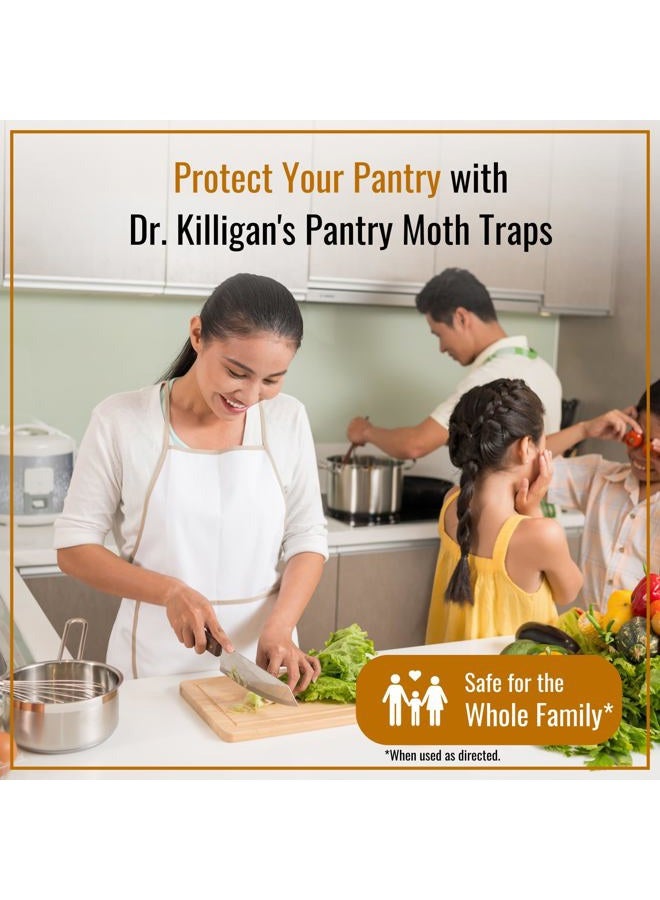 Dr. KILLIGAN'S Premium Double Potent Pantry Moth Traps with Pheromones Prime, Indian Meal Moth Traps for House, How to Get Rid of Moths in House (6 Count, Blue) - Image 5