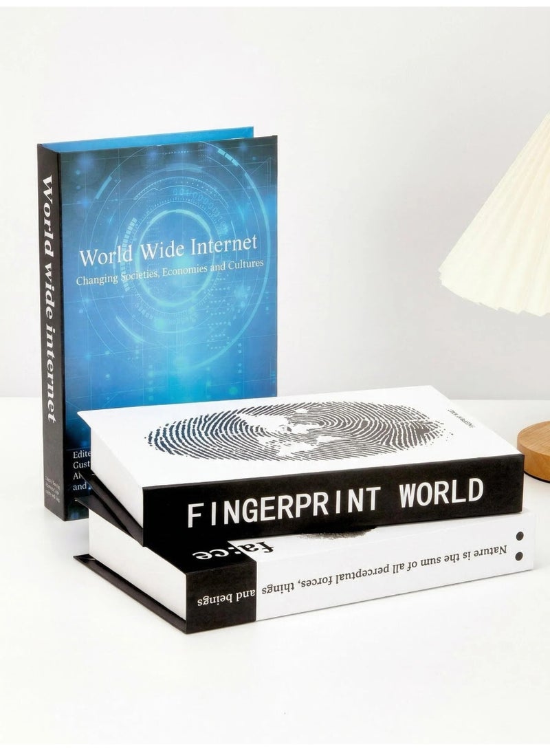 NIBEMINENT 3 Pcs Decorative Faux Books for Home Decor – Modern Fake Books for Coffee Table, Bookshelf & Bedroom, Stacked Book Set for Aesthetic Decor - Image 2