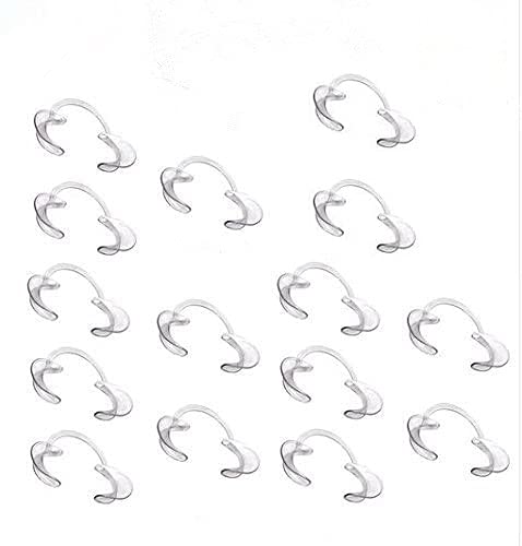 JOBEBE 15 pcs Speak Out Dental Cheek Retractor Watch Ya Mouth Game C Adult Kids Teeth Whitening Mouth Opener S M L Blue Clear -Large - Image 1