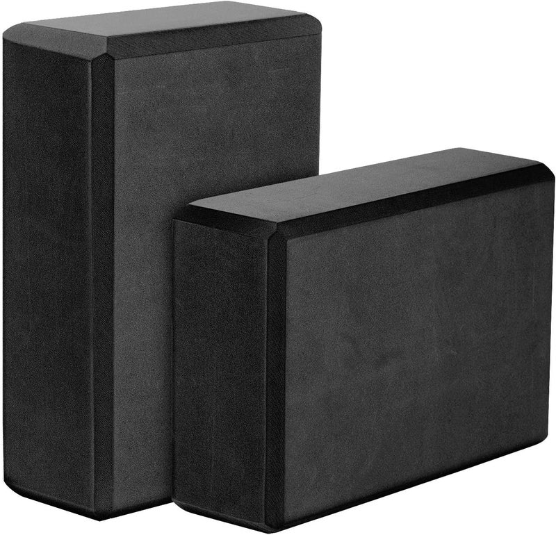 MoKo Thin Yoga Blocks 2 Pack, 9" x 6" x 3" High Density EVA Foam Yoga Block Exercise Bricks, Eco Friendly & Lightweight, Increase Flexibility & Balance, Great for Stretching & Holding Poses - Image 1