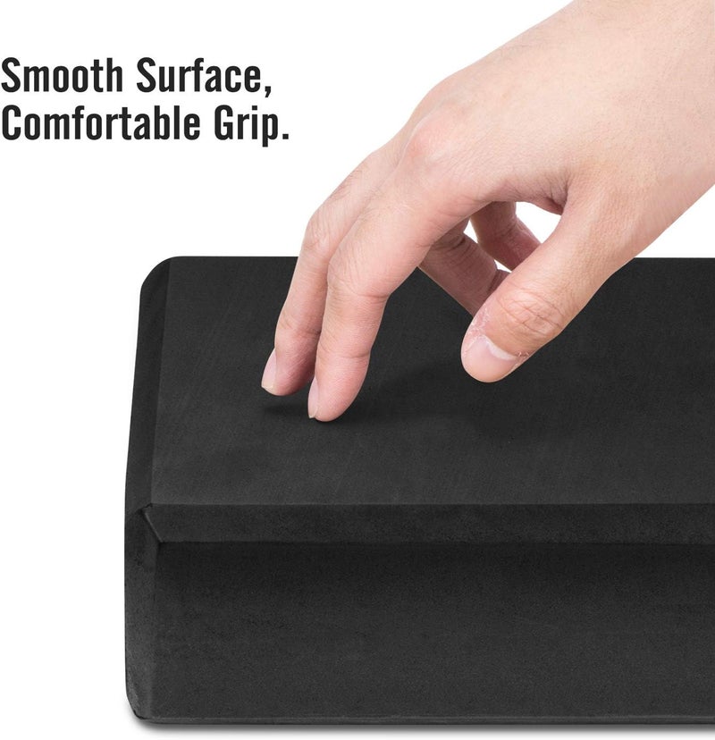 MoKo Thin Yoga Blocks 2 Pack, 9" x 6" x 3" High Density EVA Foam Yoga Block Exercise Bricks, Eco Friendly & Lightweight, Increase Flexibility & Balance, Great for Stretching & Holding Poses - Image 3