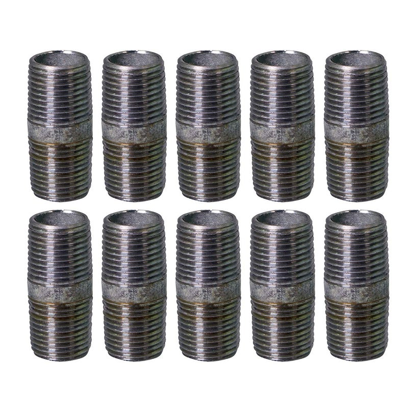 SUPPLYGIANT Supply Giant OQHM342010 Steel Nipple Pipe 34 x 2 Galvanized Pack Of 10 34 x 2 - Image 2