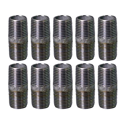 SUPPLYGIANT Supply Giant OQHM342010 Steel Nipple Pipe 34 x 2 Galvanized Pack Of 10 34 x 2 - Image 1
