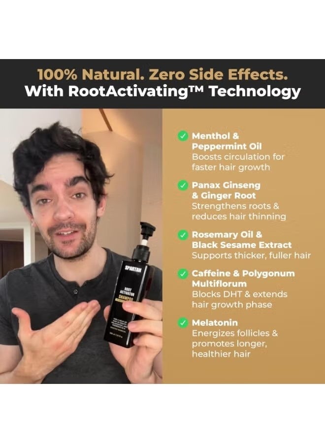 سبارتان شامبو تنشيط الجذر للرجال - شامبو نمو الشعر لتساقط الشعر ورقق الشعر - Image 4
