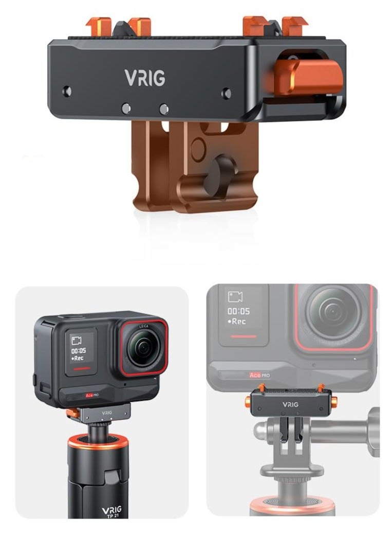 SOLARAE محول ثلاثي القوائم سريع الإطلاق ل Insta360 Ace Pro/Ace مغناطيسي مع حامل تمديد 1/4" ومجموعات مغناطيسية - Image 4