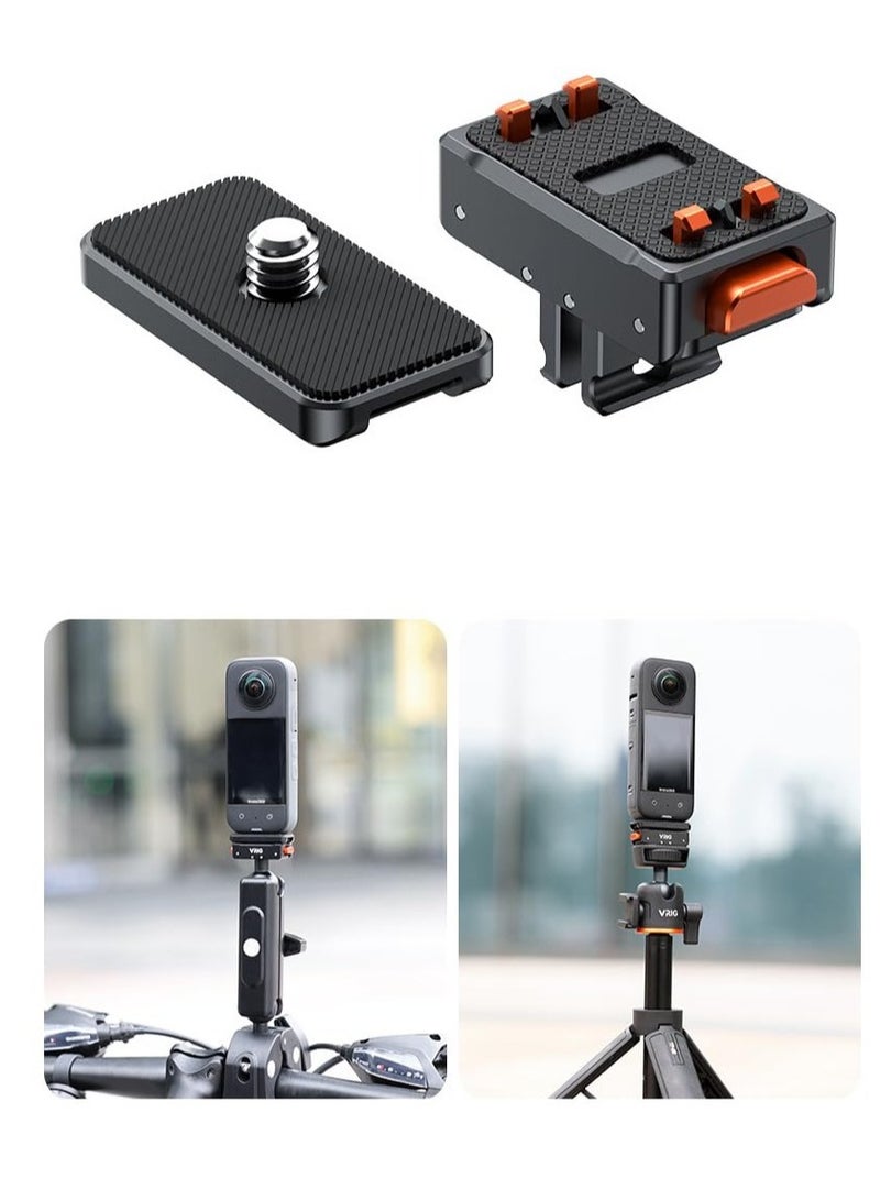 SOLARAE محول ثلاثي القوائم سريع الإطلاق ل Insta360 Ace Pro/Ace مغناطيسي مع حامل تمديد 1/4" ومجموعات مغناطيسية - Image 2