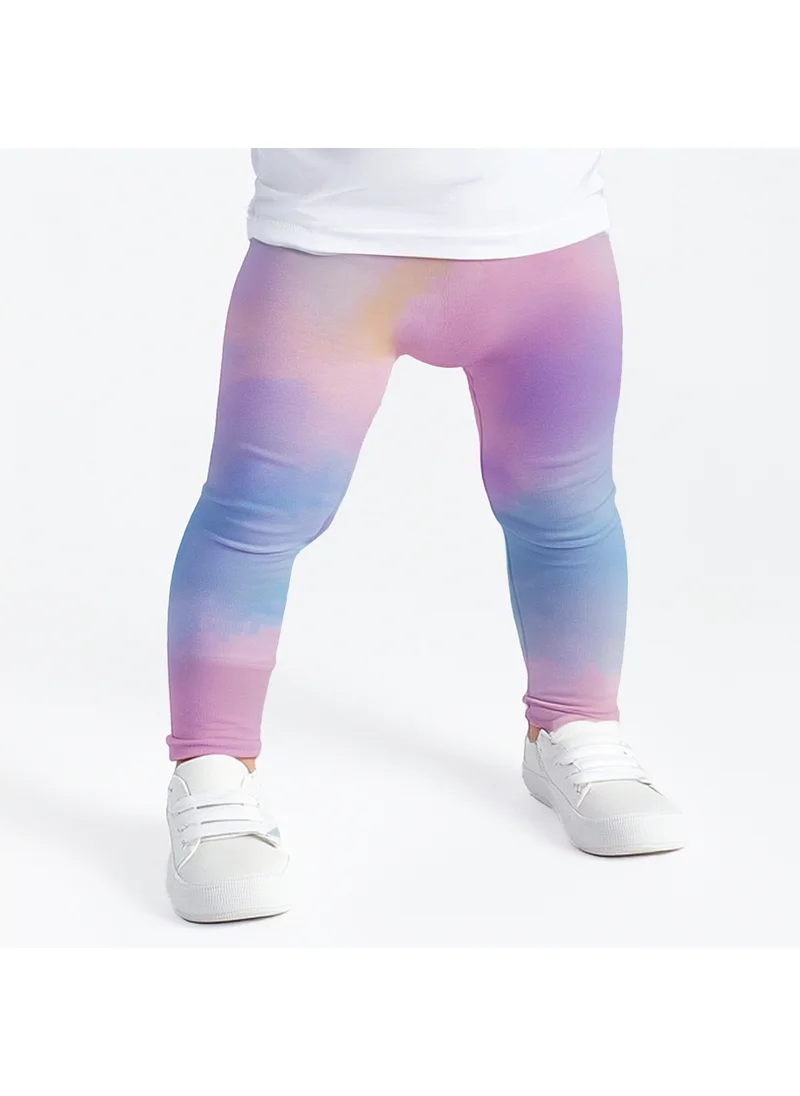 Nautinati Nautinati Girls' Cotton All-over Tye and Dye Print Leggings