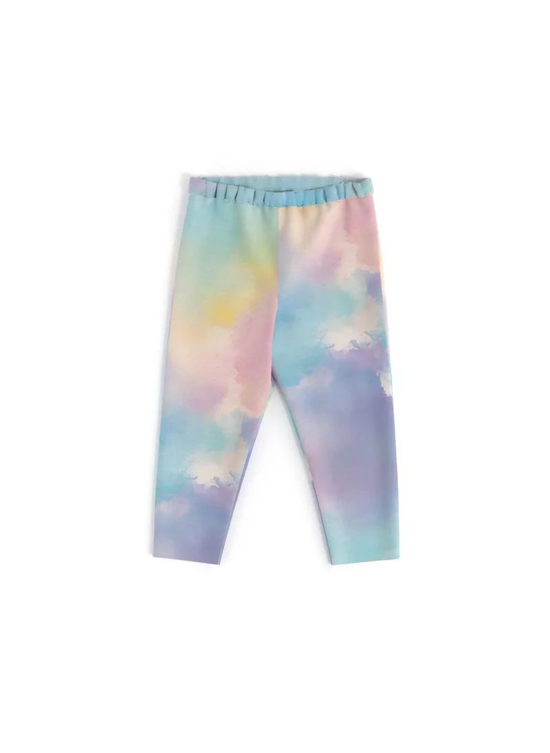 Nautinati Nautinati Girls' Cotton All-over Tye and Dye Print Leggings