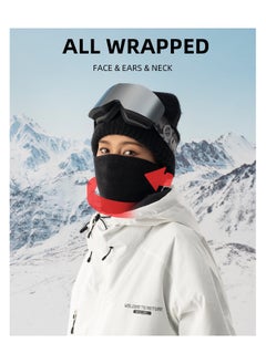SYOSI Winter Neck Warmer Gaiter Fleece Cycling Outdoor Windproof Face Cover Scarf Cold Weather Half Balaclava Warm Ski Mask Bicycle Headscarf Riding Headgear Covering for Men Women Black Size M  - Image 5