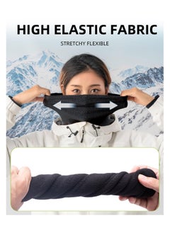 SYOSI Winter Neck Warmer Gaiter Fleece Cycling Outdoor Windproof Face Cover Scarf Cold Weather Half Balaclava Warm Ski Mask Bicycle Headscarf Riding Headgear Covering for Men Women Black Size M  - Image 4