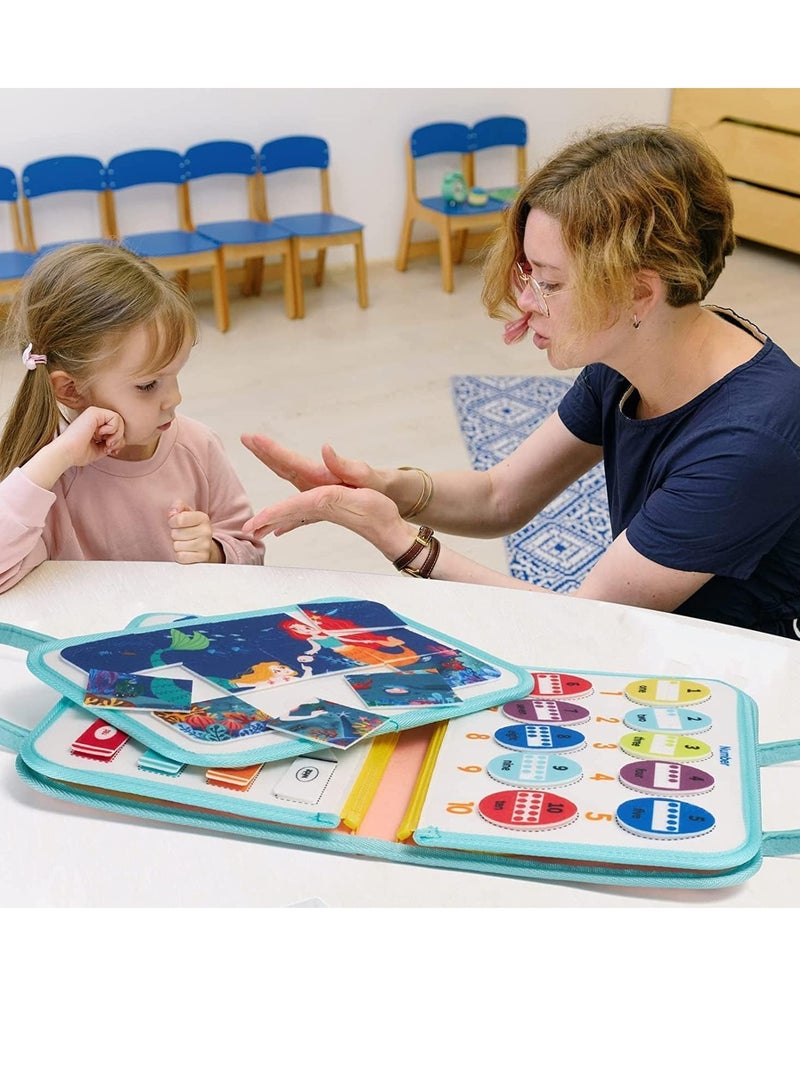 سجن سفما الأطفال مشغول المجلس ألعاب مونتيسوري 1 2 3 4 سنوات من العمر ، المجلس الحسية الأنشطة التعليمية تعلم المهارات الحركية الدقيقة - طائرة ألعاب السفر ، الفتيان والفتيات الهدايا - Image 3